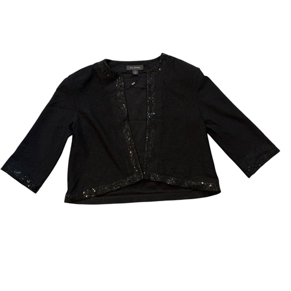 St. John Beaded Trim Black Jacket, Sz 8 - Picture 8 of 14